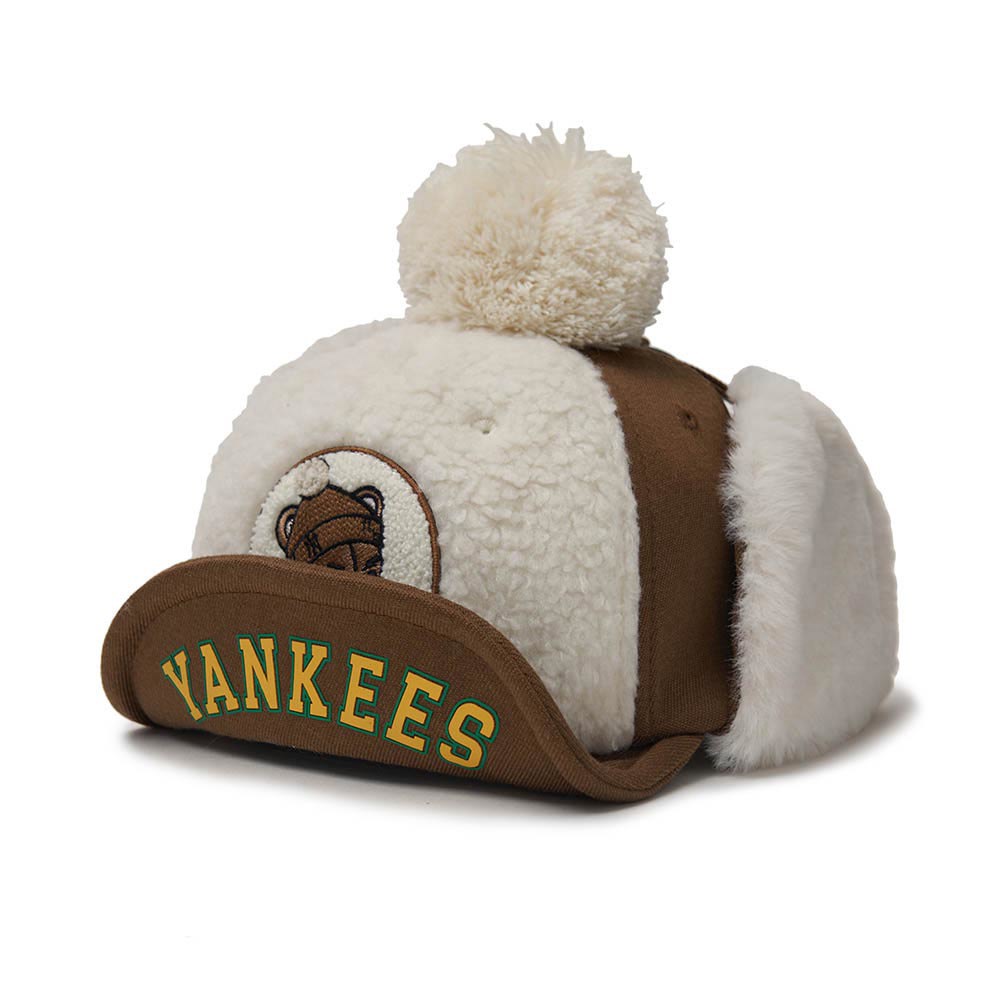 MLB KIDS 毛絨遮耳帽 護耳棒球帽 雷鋒帽 Mega Bear系列 紐約洋基隊 (7AWMC0