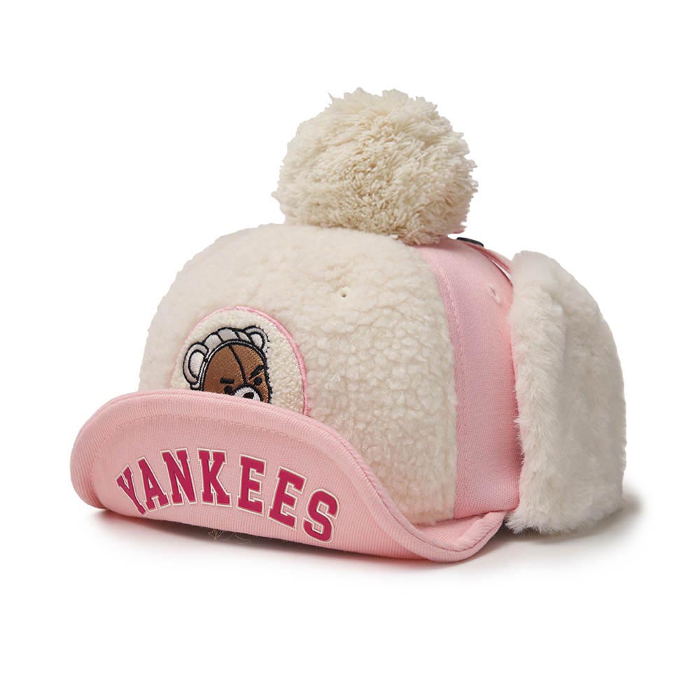 MLB KIDS 毛絨遮耳帽 護耳棒球帽 雷鋒帽 Mega Bear系列 紐約洋基隊 (7AWMC0