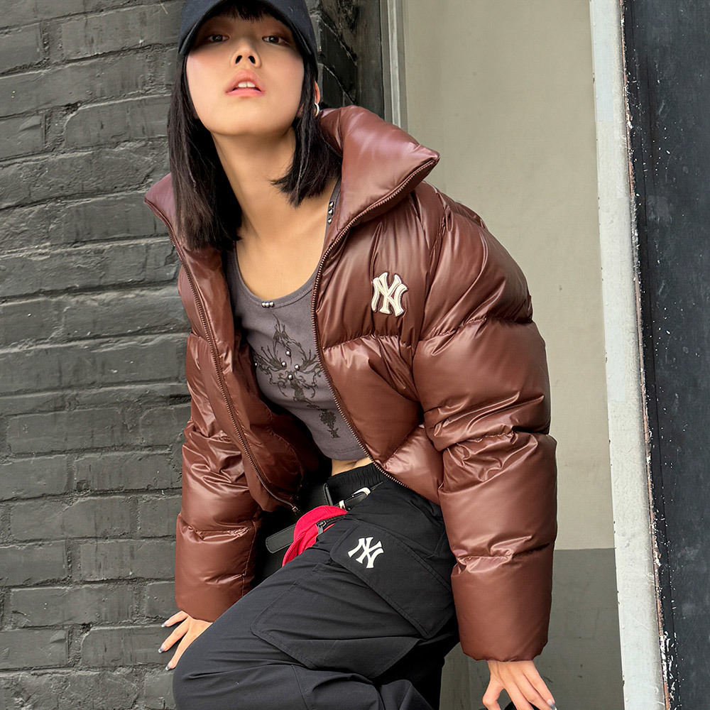 MLB 女版鴨絨外套 羽絨外套 紐約洋基隊 (3FDJB2046-50BRD)