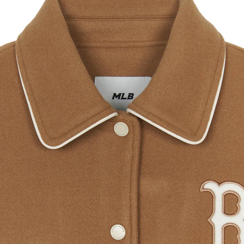 MLB 女版羊毛翻領棒球外套 Varsity系列 波士頓紅襪隊 (3FJPV1046-43BGS)