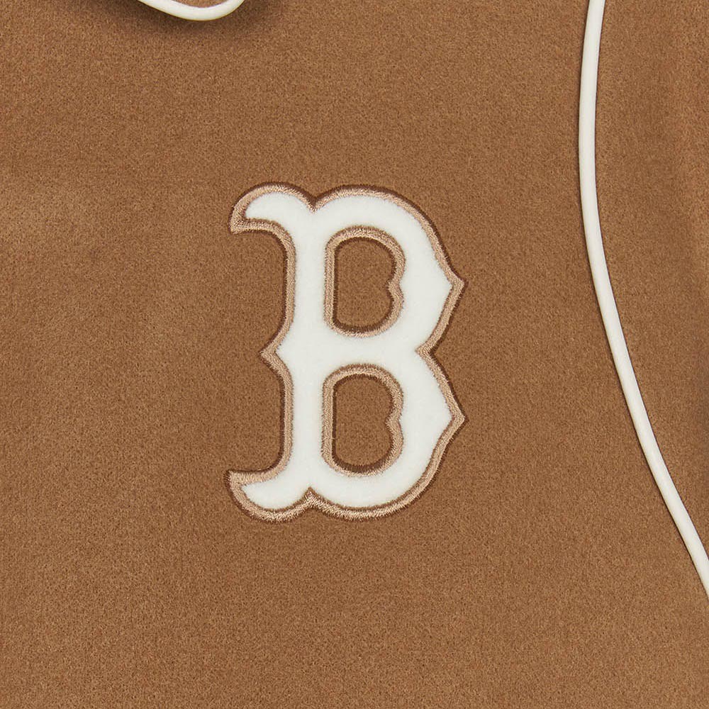 MLB 女版羊毛翻領棒球外套 Varsity系列 波士頓紅襪隊 (3FJPV1046-43BGS)