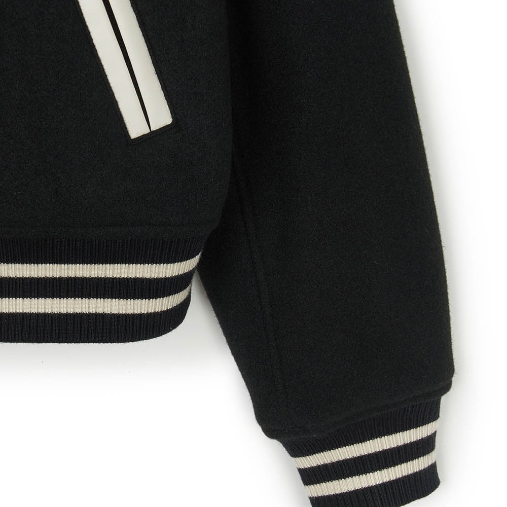 MLB 女版羊毛翻領棒球外套 Varsity系列 紐約洋基隊 (3FJPV1046-50BKS)