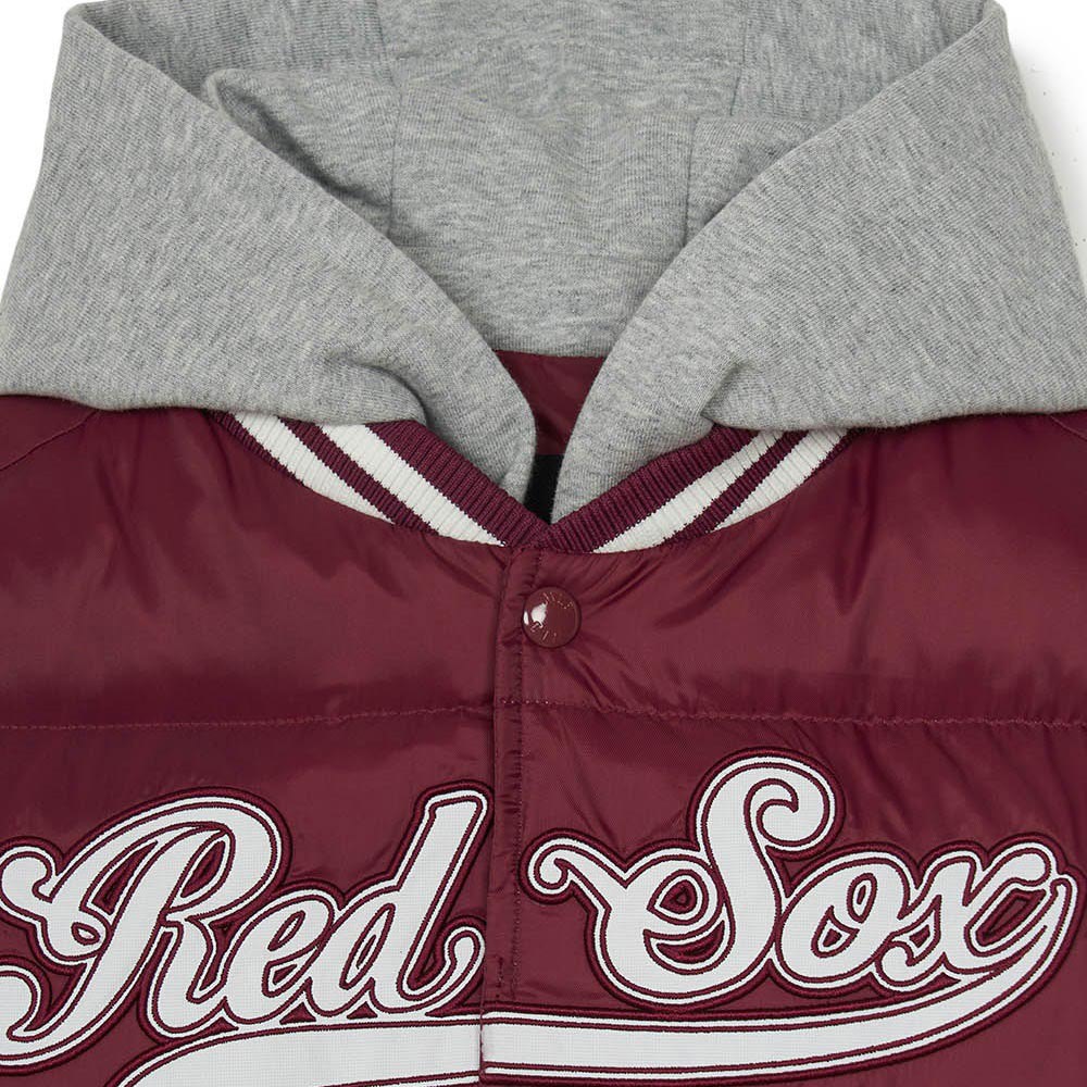 MLB KIDS 輕量連帽羽絨外套 童裝 Varsity系列 波士頓紅襪隊 (7ADJV0146-43BDS)