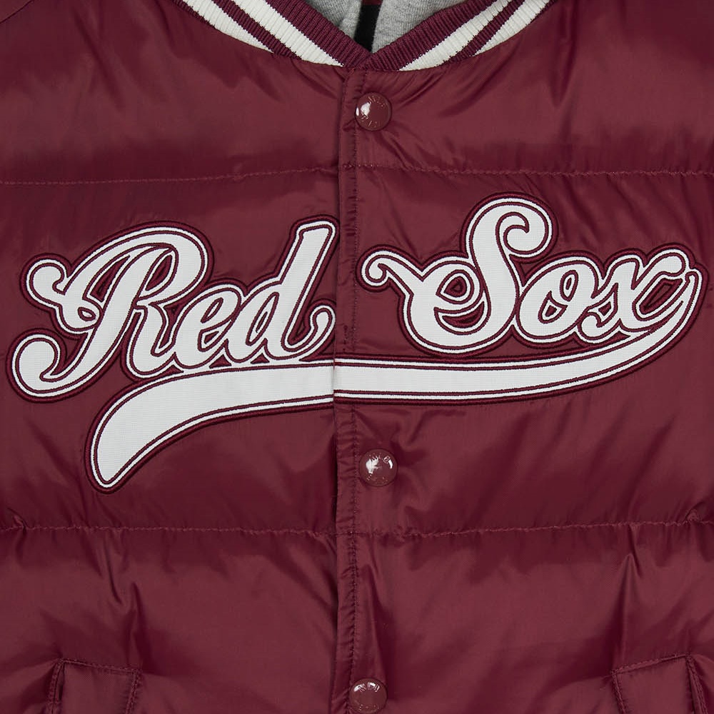 MLB KIDS 輕量連帽羽絨外套 童裝 Varsity系列 波士頓紅襪隊 (7ADJV0146-43BDS)