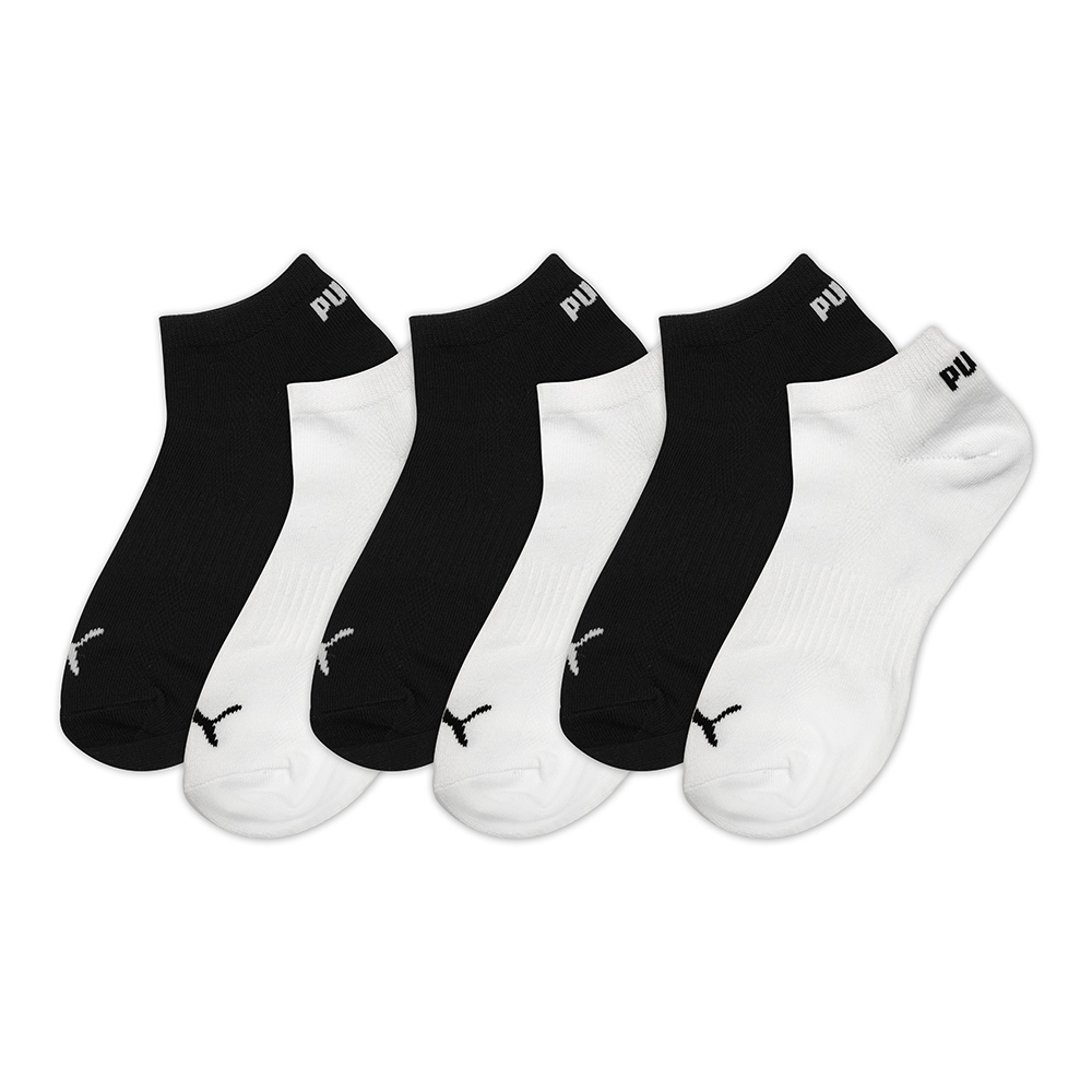 PUMA NOS素色直角腳踝襪6雙組 男女共同