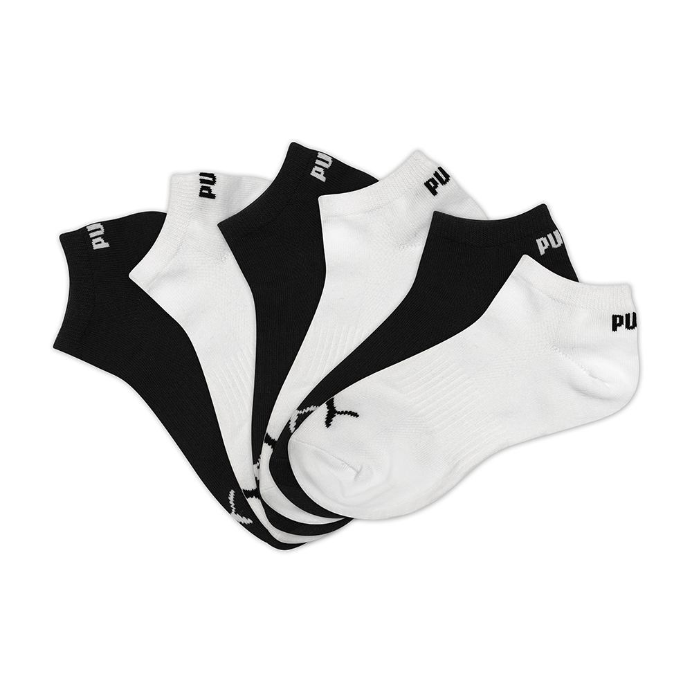 PUMA NOS素色直角腳踝襪6雙組 男女共同