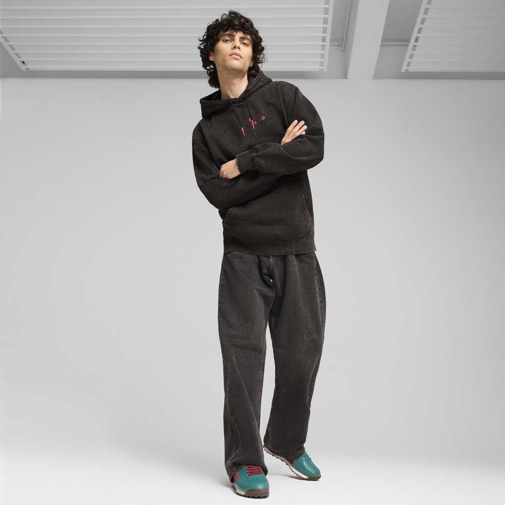 PUMA 魷魚系列圖樣長厚連帽T恤 男性