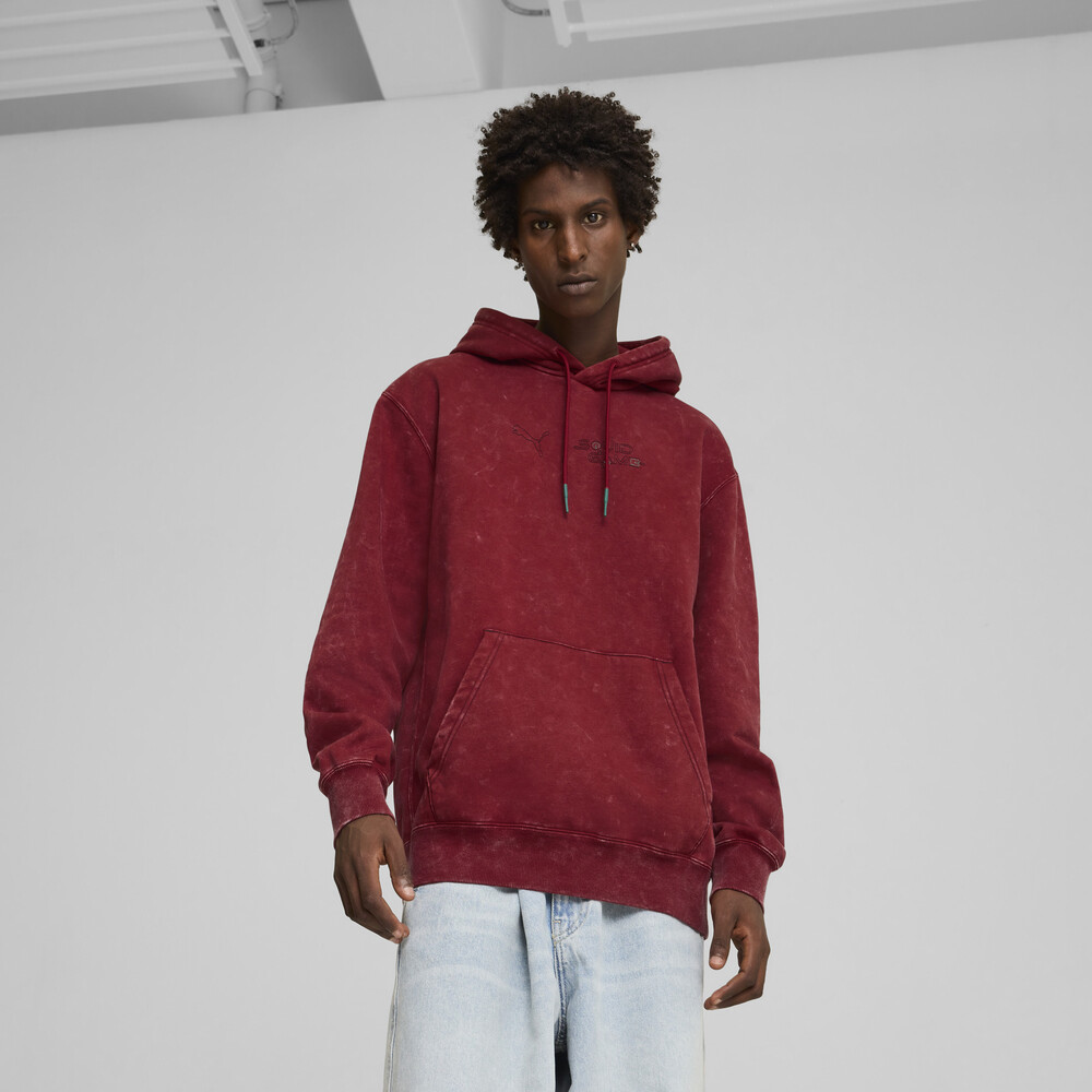 PUMA 魷魚系列圖樣長厚連帽T恤 男性