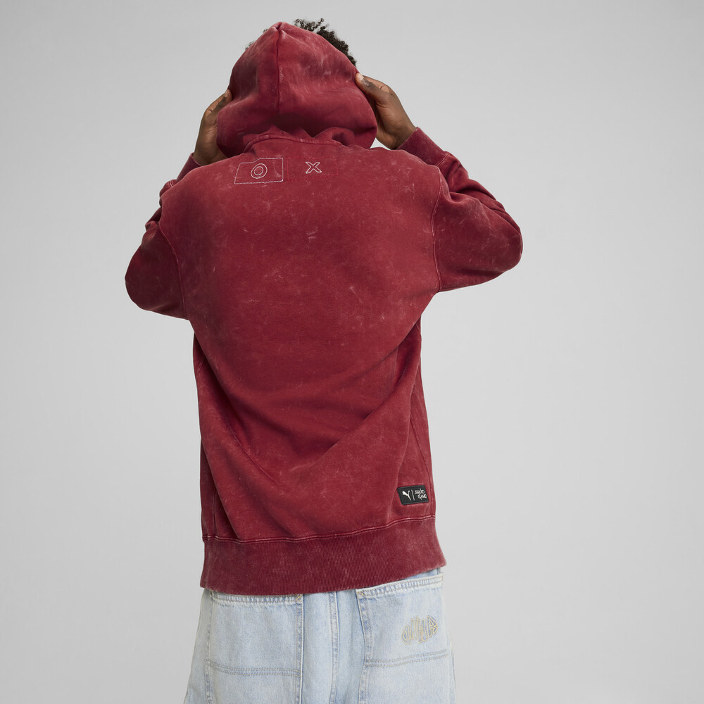 PUMA 魷魚系列圖樣長厚連帽T恤 男性