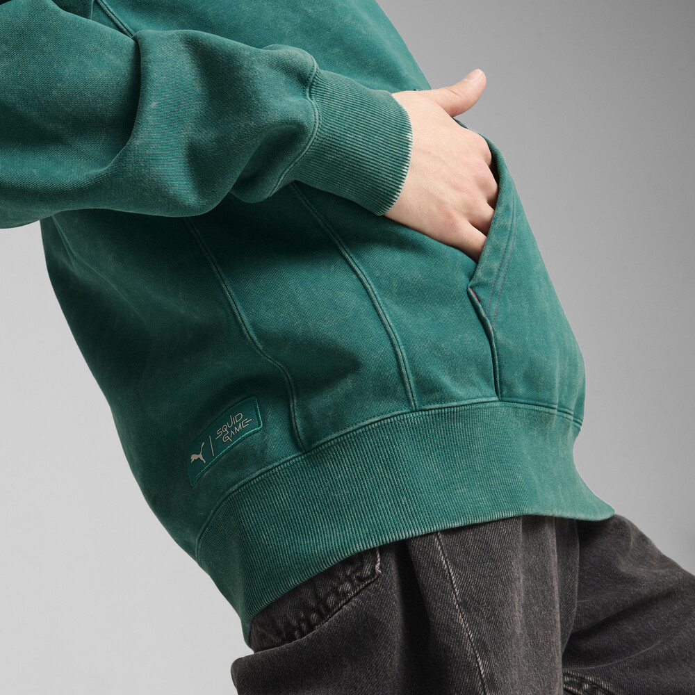 PUMA 魷魚系列圖樣長厚連帽T恤 男性