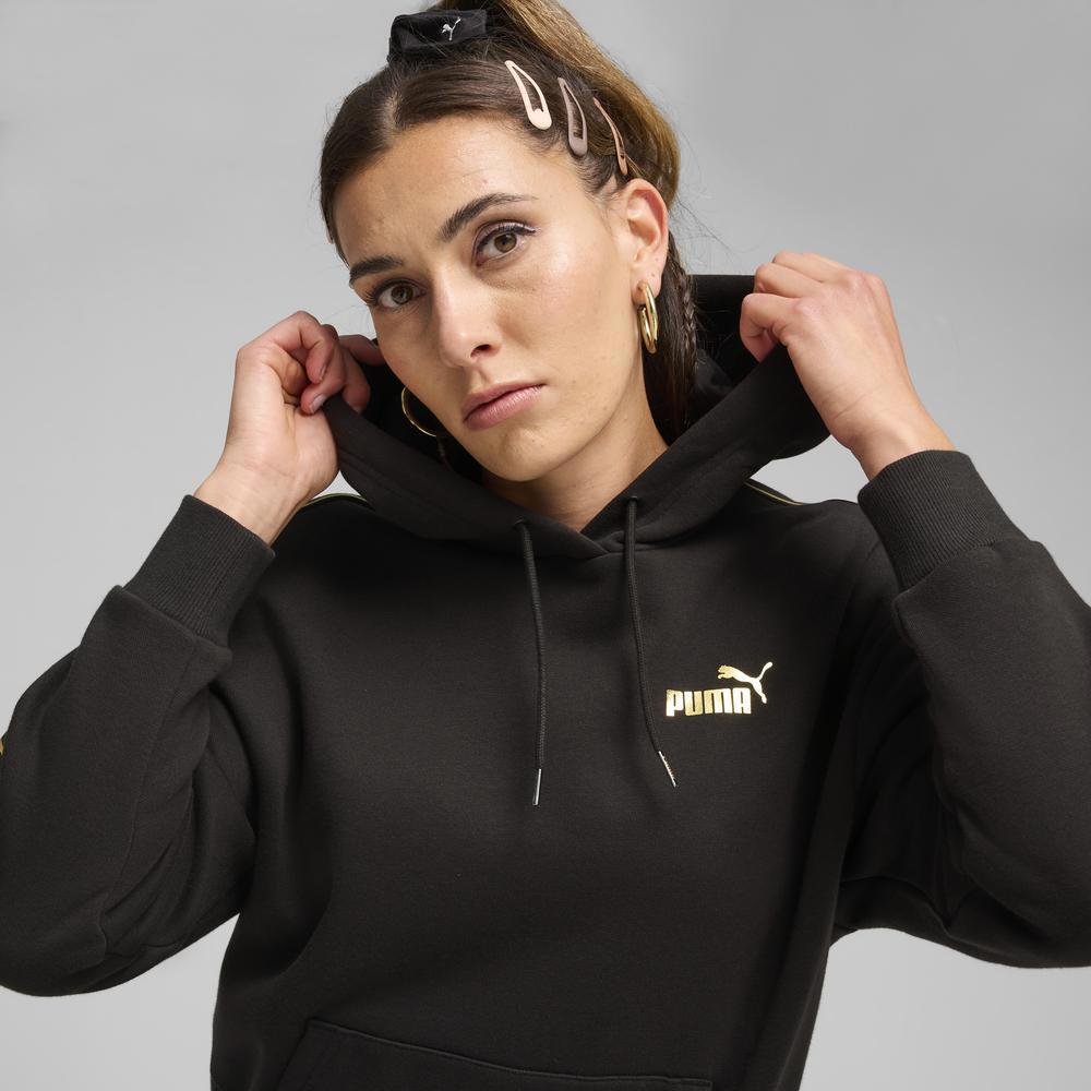 PUMA 基本系列Minimal Gold Tape長厚連帽T恤 女性