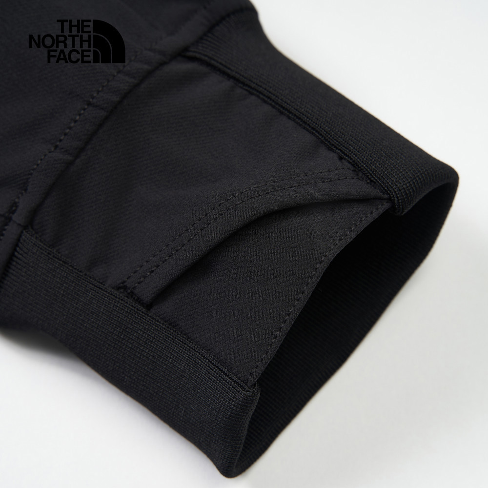 The North Face北面男款黑色DWR防潑水大尺寸印花長袖帽T｜82V64H0