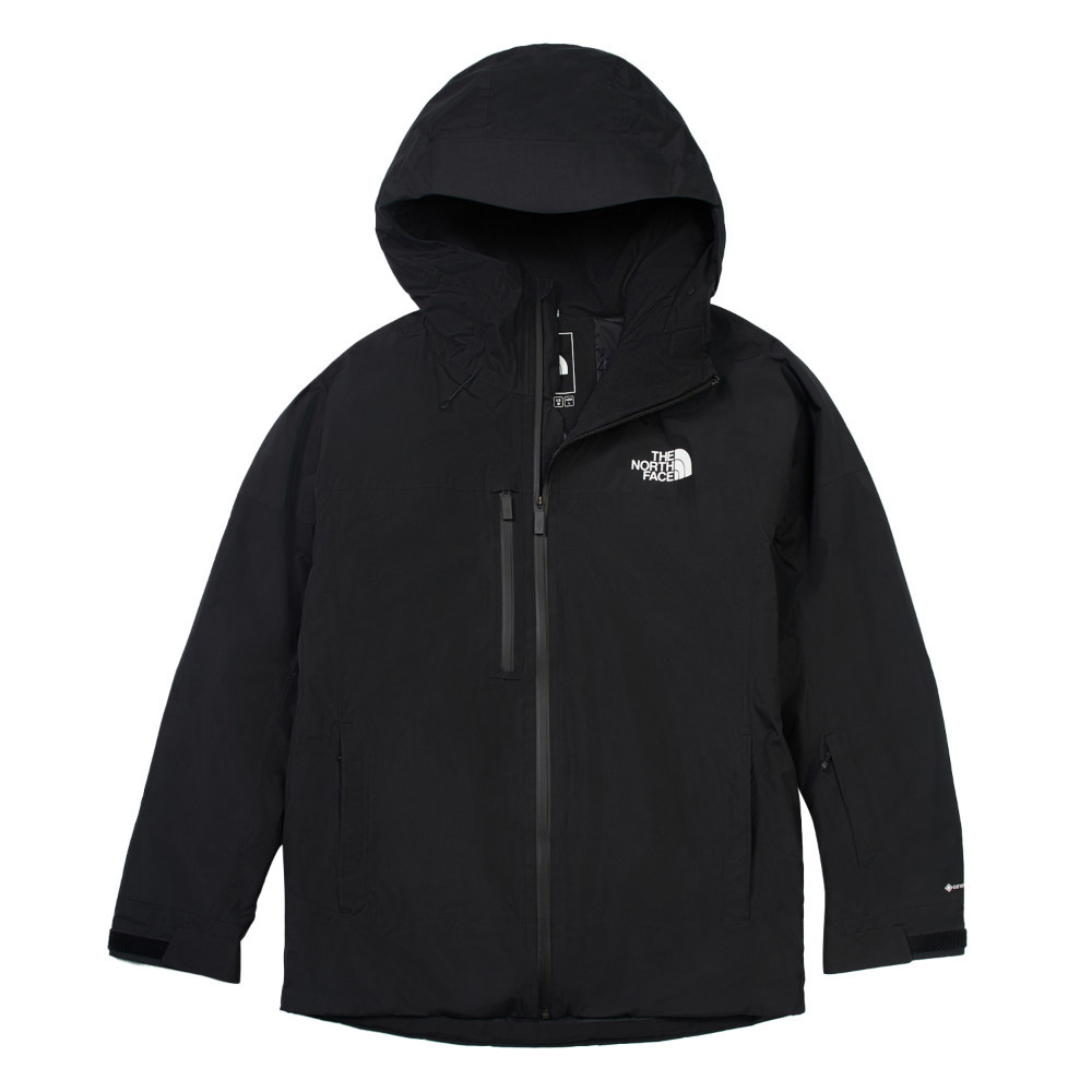 The North Face北面男款黑色Gore-Tex防水透氣連帽鋪棉外套｜82VP4H0