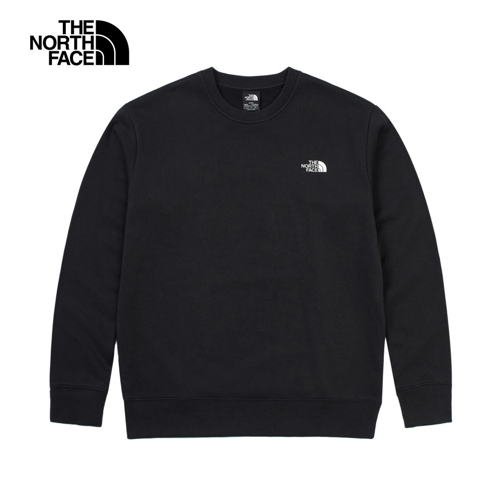 【10/27 00點限時搶購】The North Face北面男女款黑色背面大尺寸印花長袖大學T｜8ATHJK3