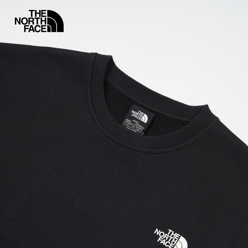 【10/27 00點限時搶購】The North Face北面男女款黑色背面大尺寸印花長袖大學T｜8ATHJK3