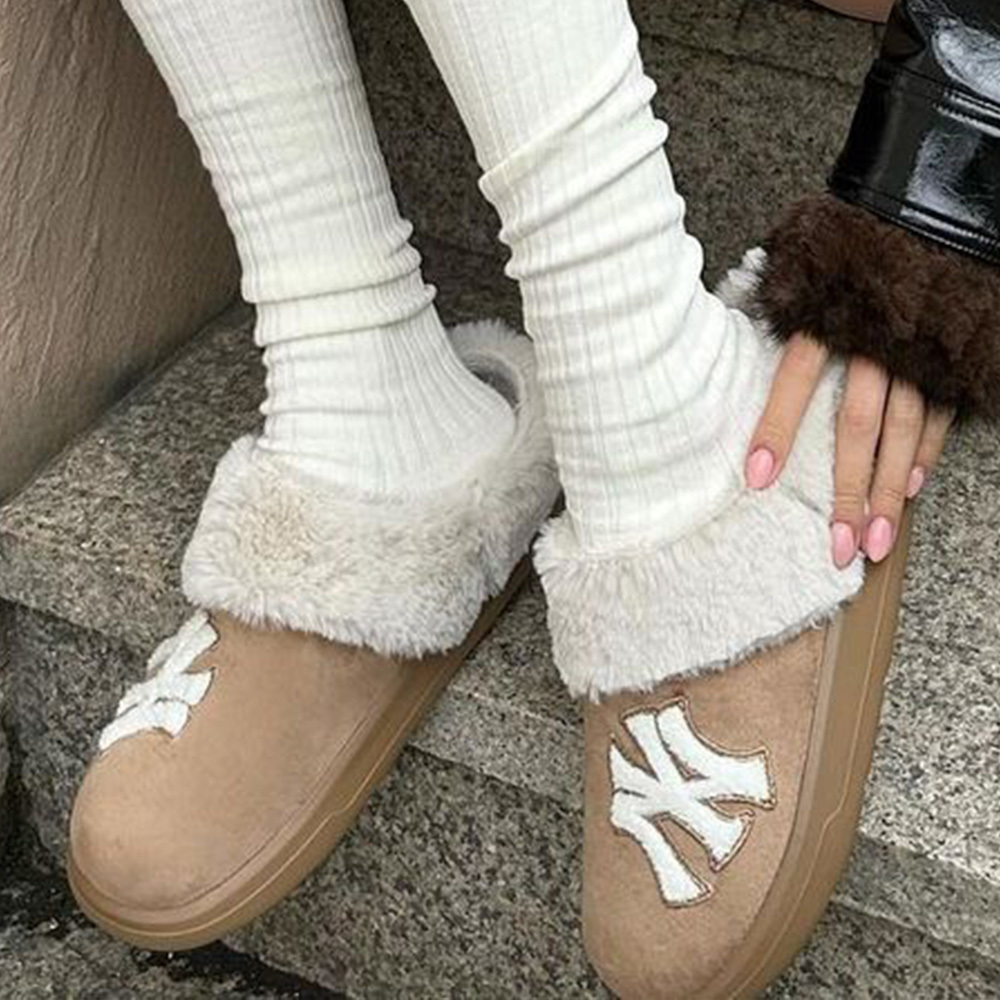 MLB Bouncer Fur Mule 懶人鞋 休閒鞋 紐約洋基隊 (3AWBPSF46-50CAD)