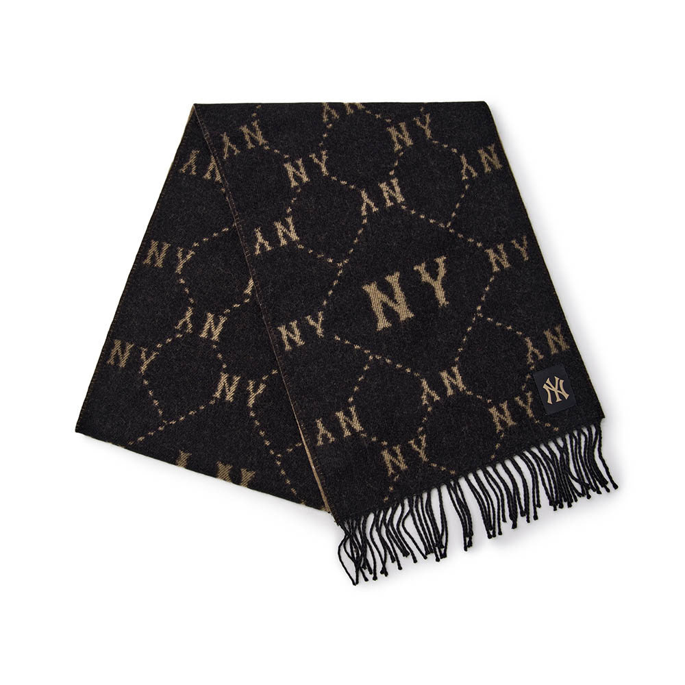 MLB 雙面圍巾 Monogram系列 紐約洋基隊 (3AMFM0146-50BKS)