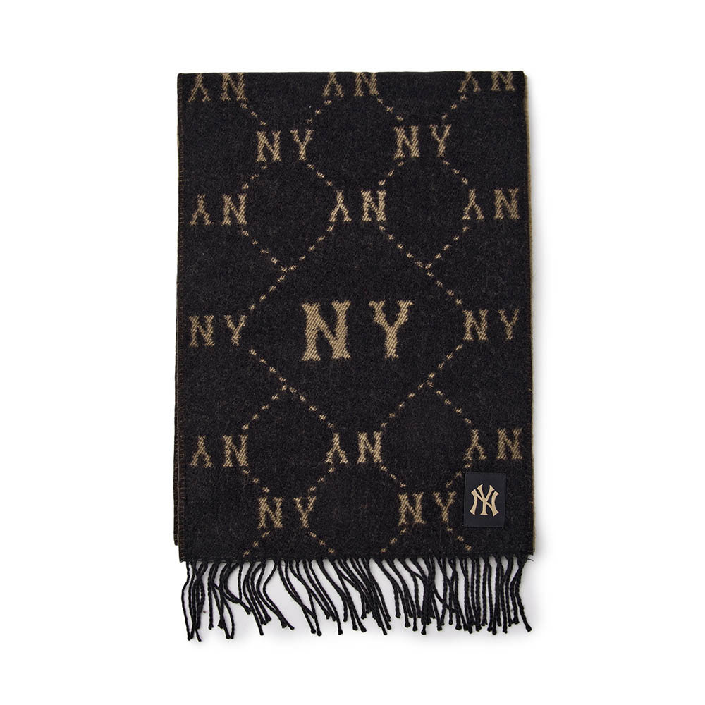 MLB 雙面圍巾 Monogram系列 紐約洋基隊 (3AMFM0146-50BKS)