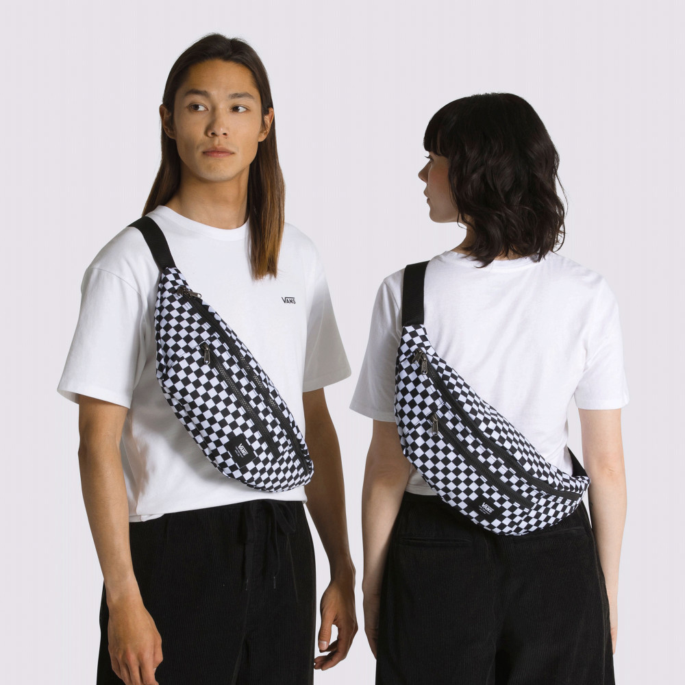 Ward 黑白色棋盤格腰包