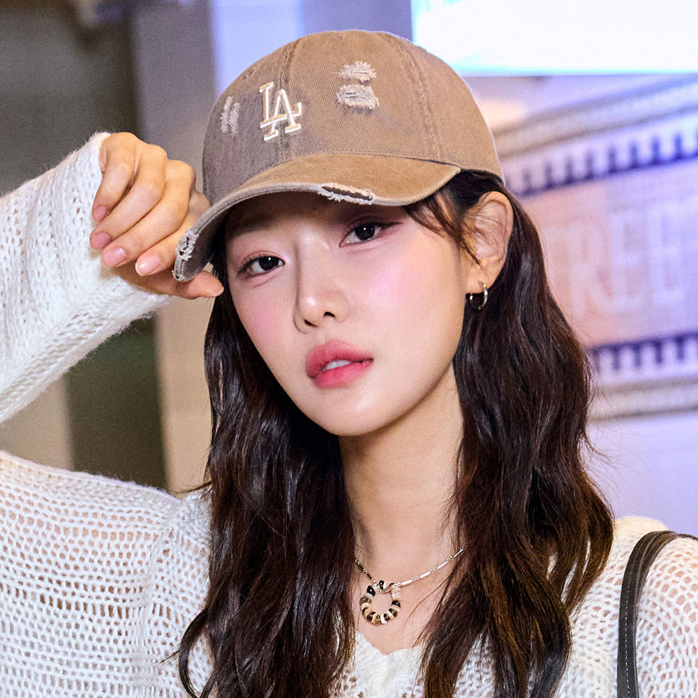 MLB 復古水洗刷舊可調式軟頂棒球帽 洛杉磯道奇隊 (3ACPVV34N-07BRL)