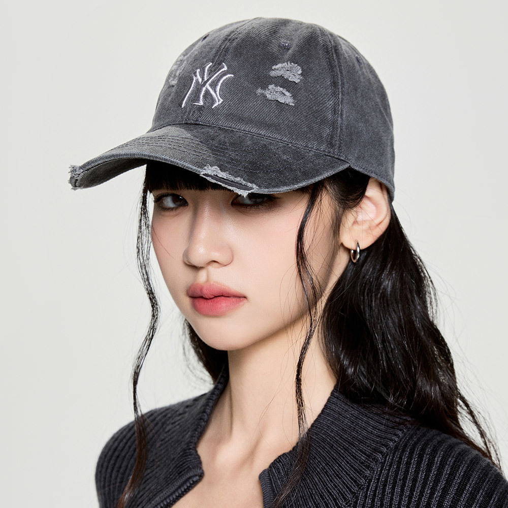 MLB 復古水洗刷舊可調式軟頂棒球帽 紐約洋基隊 (3ACPVV34N-50CGS)