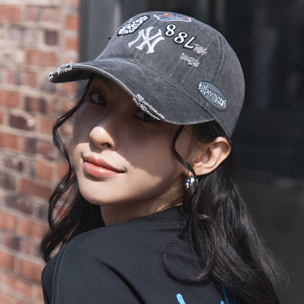 MLB 復古水洗刷舊可調式軟頂棒球帽 紐約洋基隊 (3ACPVV34N-50CGS)