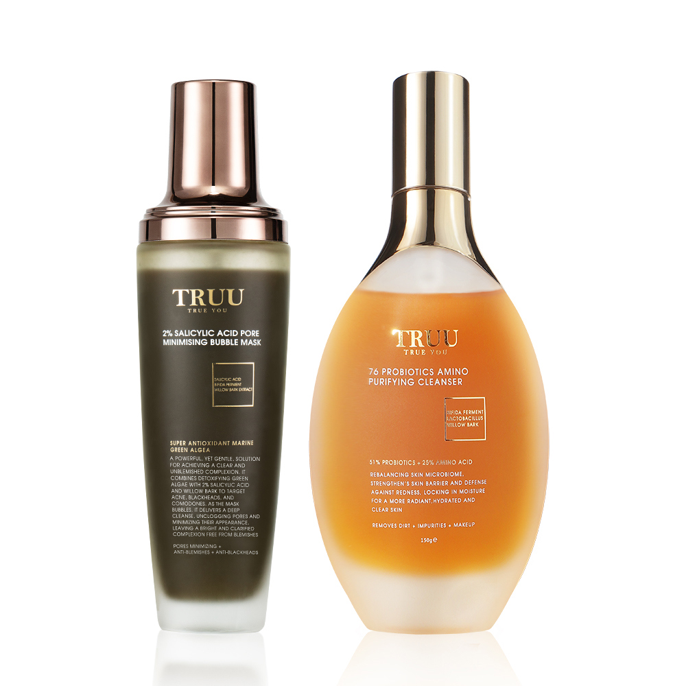 76酵母胺基酸淨膚潔顏露+2%水楊酸毛孔緊緻泡泡面膜【陳土豆推薦】