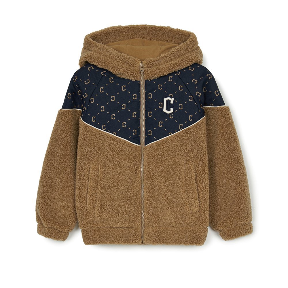 MLB Korea MLB KIDS FLEECE翻領外套 Monogram系列 童裝 克里夫蘭守護者隊 (