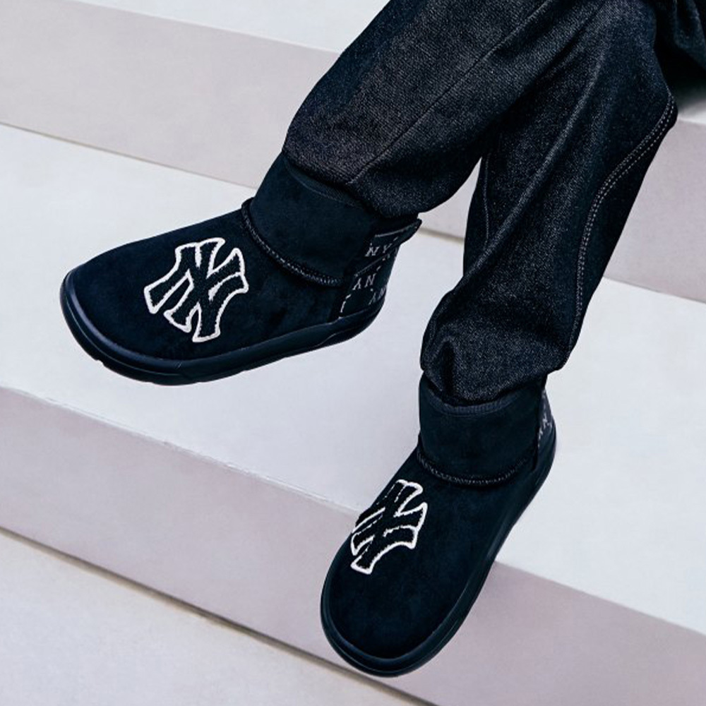 MLB KIDS 內刷毛短靴 童鞋 紐約洋基隊 (7AWBLM146-50BKS)