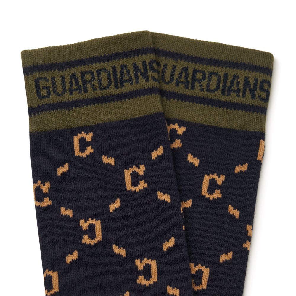 MLB KIDS 中筒襪 童襪 Monogram系列 克里夫蘭守護者隊 (7ASOMD34N-45NYD)