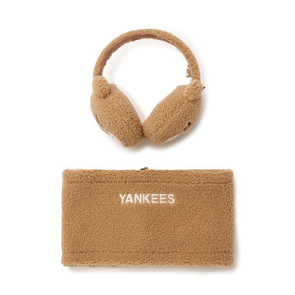 MLB KIDS 兒童保暖耳罩 圍脖 Mega Bear系列 紐約洋基隊 (7AETC0146-50BGS)