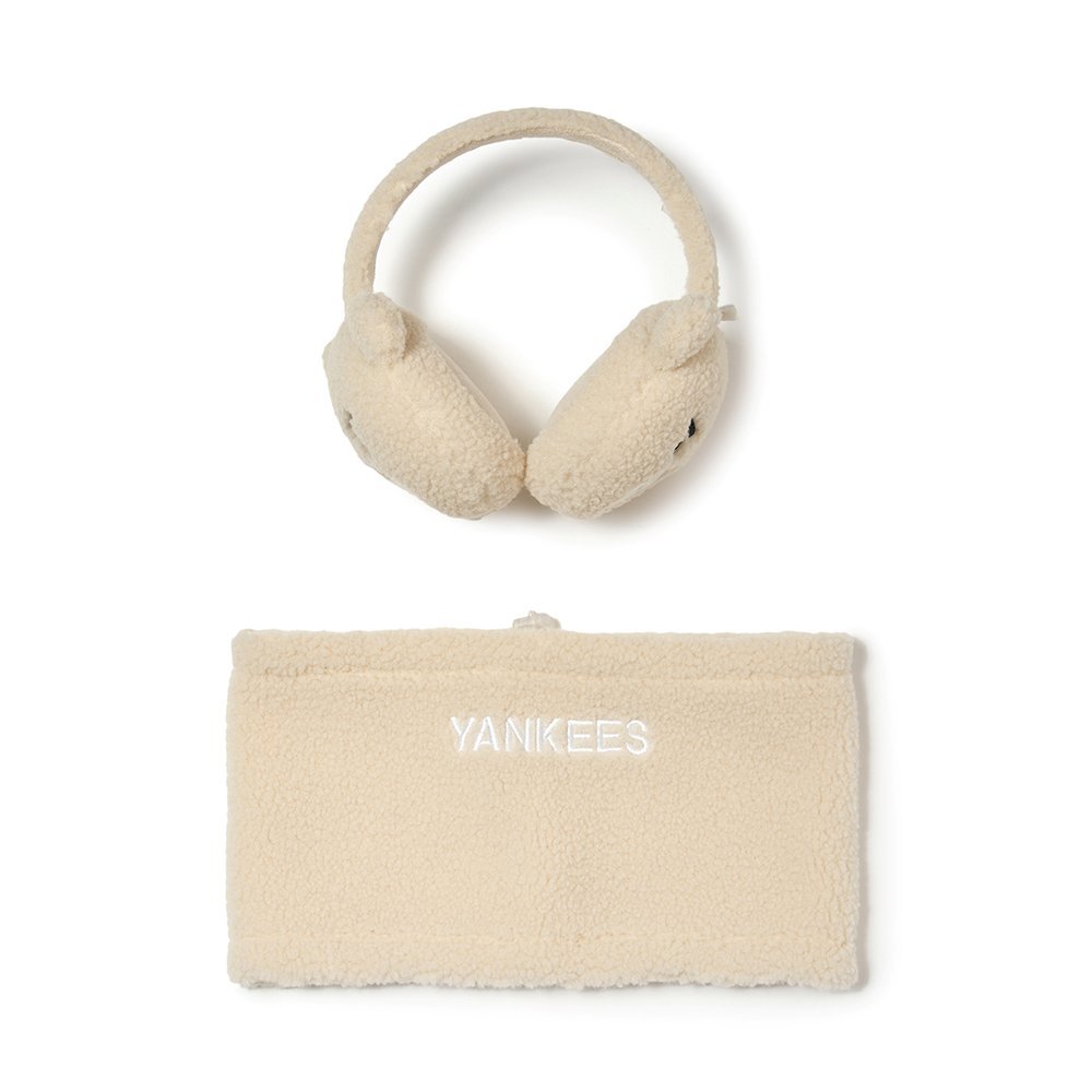 MLB KIDS 兒童保暖耳罩 圍脖 Mega Bear系列 紐約洋基隊 (7AETC0146-50CRS)