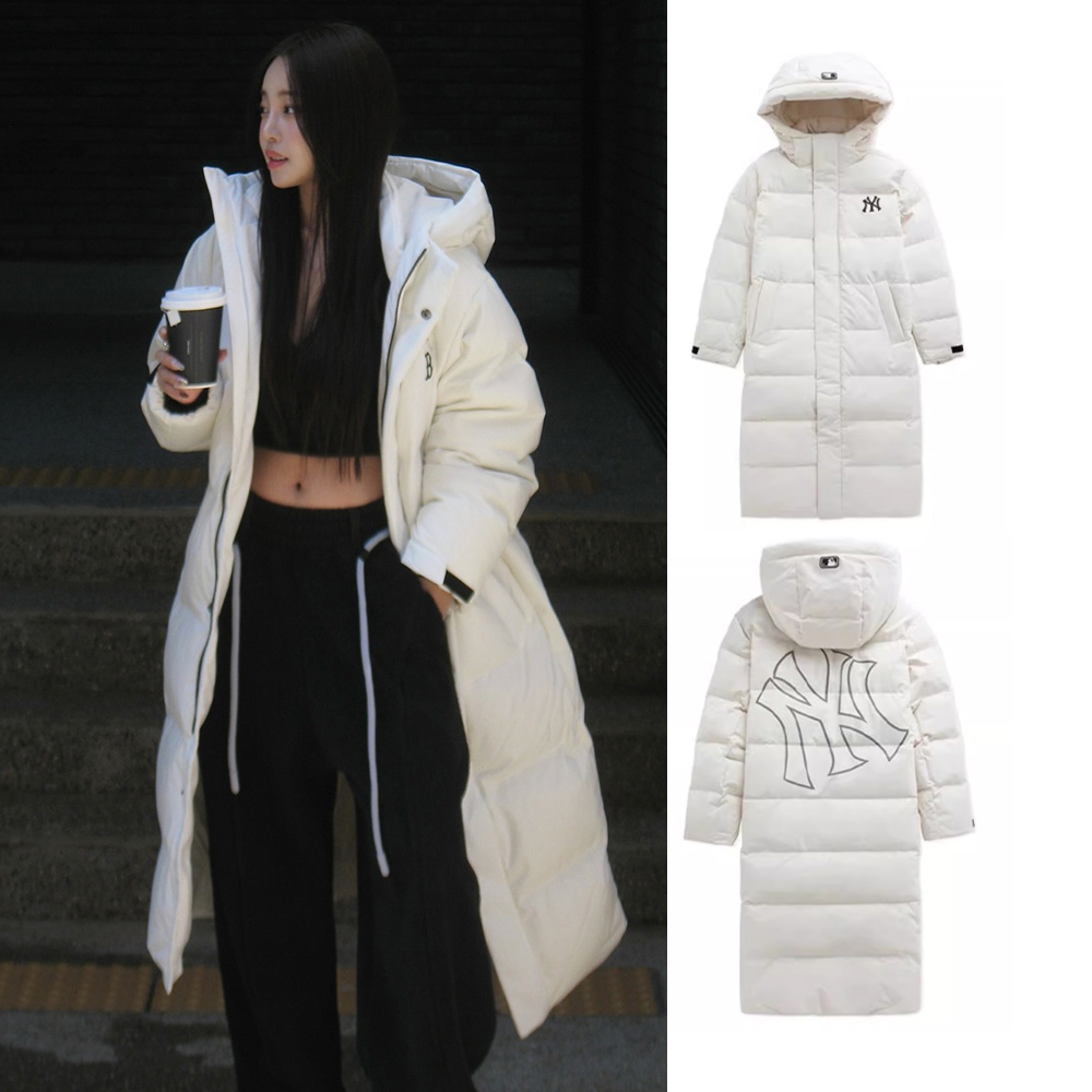 MLB Korea MLB 連帽長版羽絨外套 紐約洋基隊 (3ADJB1646-50CRD)－動感運動