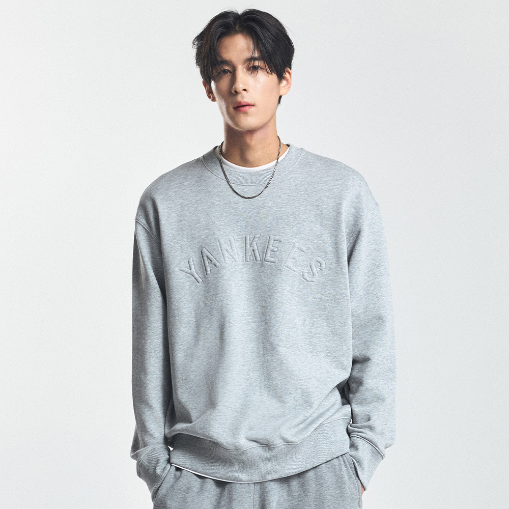 MLB 長袖天鵝絨大學T 紐約洋基隊 (3AMTB2044-50MGS)