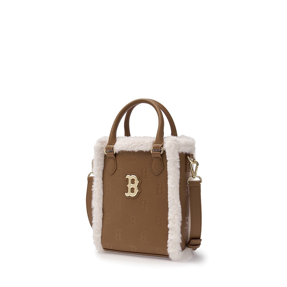 MLB KIDS 迷你托特包 斜背包 兒童包包 Monogram系列 波士頓紅襪隊 (7ACRM0946-43CAS)