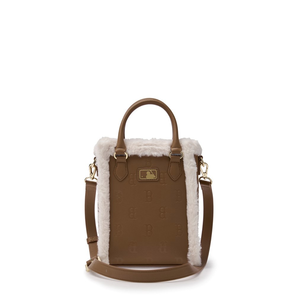 MLB KIDS 迷你托特包 斜背包 兒童包包 Monogram系列 波士頓紅襪隊 (7ACRM0946-43CAS)