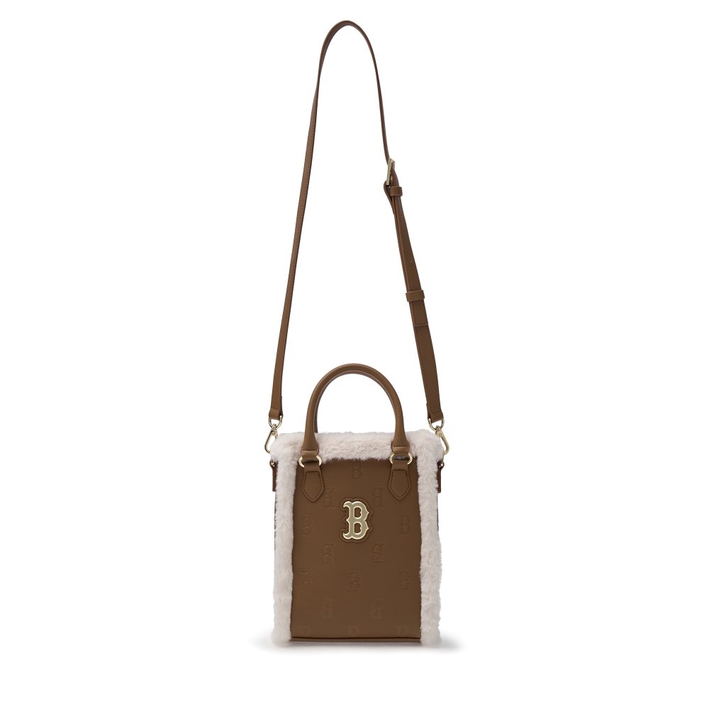 MLB KIDS 迷你托特包 斜背包 兒童包包 Monogram系列 波士頓紅襪隊 (7ACRM0946-43CAS)