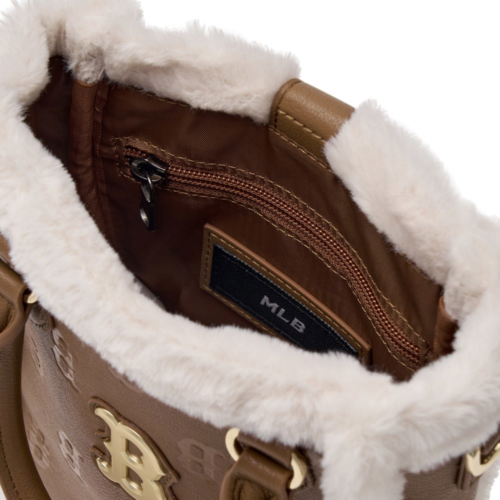 MLB KIDS 迷你托特包 斜背包 兒童包包 Monogram系列 波士頓紅襪隊 (7ACRM0946-43CAS)