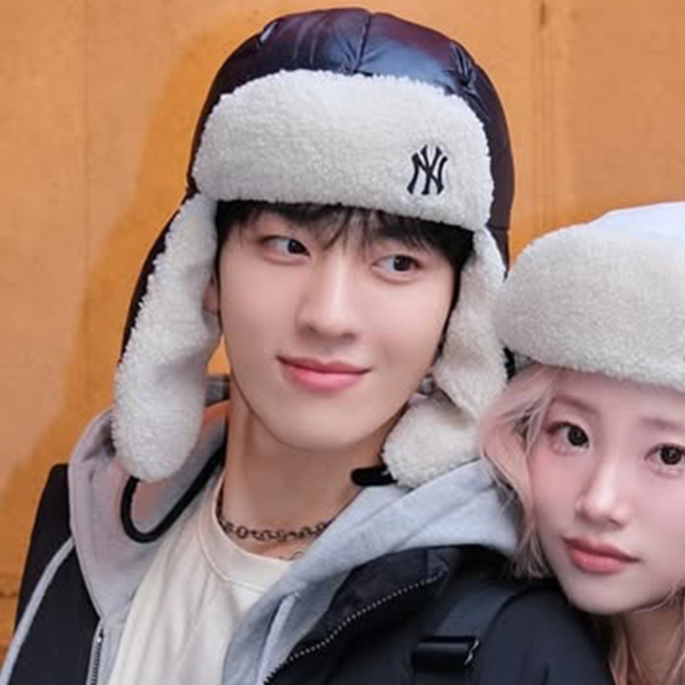 MLB 毛絨遮耳帽 護耳棒球帽 雷鋒帽 防寒飛行帽 紐約洋基隊 (3AWMB0146-50BKS)