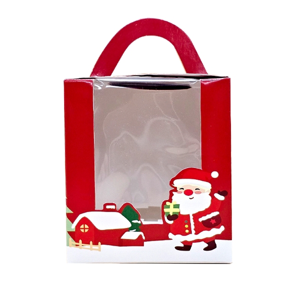 手提蛋糕盒（1粒裝） 聖誕紅 5入