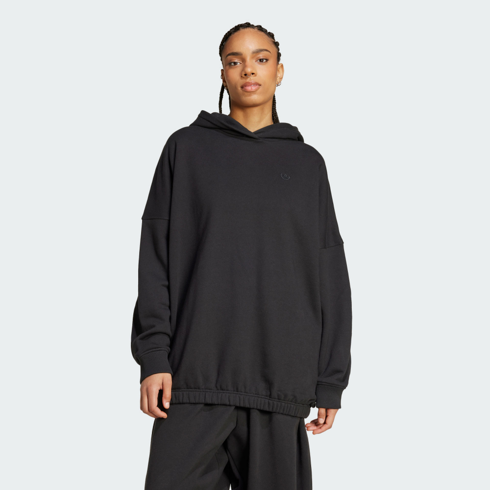 Adidas PREMIUM ESSENTIALS OVERSIZED 連帽上衣｜這件採用柔軟的毛圈－勁躍