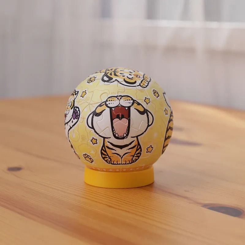 Pintoo  我不是胖虎 燈光球體拼圖-小虎貼貼