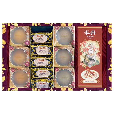 【丰丹】A-27幸虎滿滿綜合禮盒(幸福 Q 餅 *3+ 松子茶酥 *3+ 原味鳳梨酥 *5+桂圓南棗核桃糕 160g  )