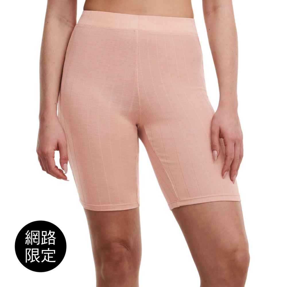 網路獨賣【Chantelle Lab】羊毛蠶絲五分短褲>XS-L>陶粉色(18P50_05A)【Thermo Comfort】