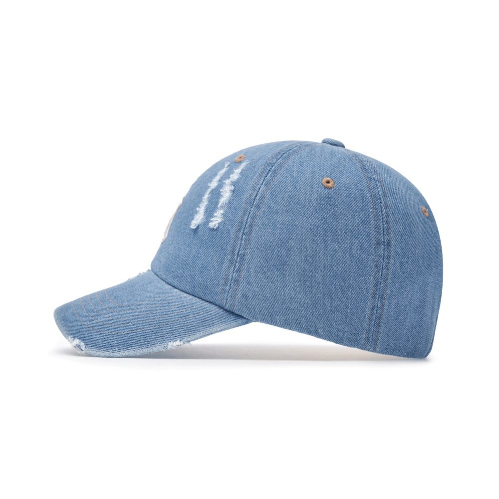 MLB 牛仔丹寧可調式軟頂棒球帽 紐約洋基隊 (3ACPVD34N-50BLL)