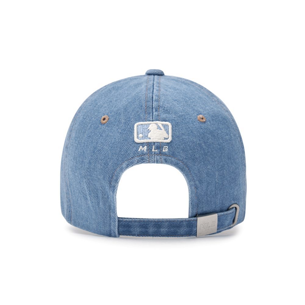 MLB 牛仔丹寧可調式軟頂棒球帽 紐約洋基隊 (3ACPVD34N-50BLL)