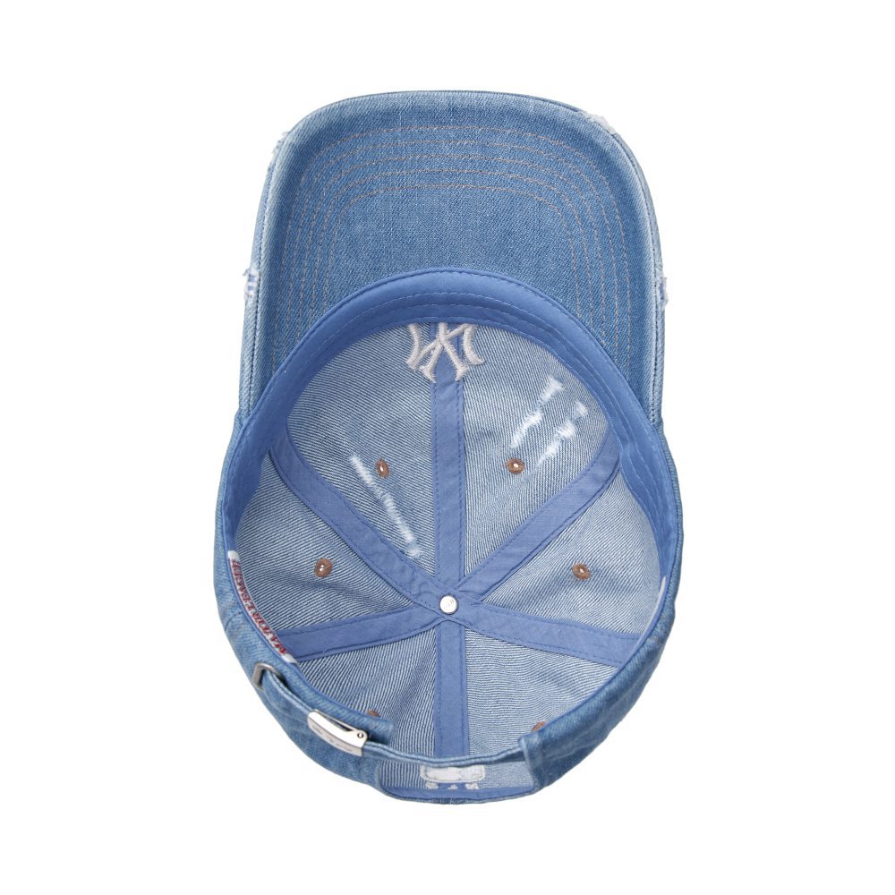 MLB 牛仔丹寧可調式軟頂棒球帽 紐約洋基隊 (3ACPVD34N-50BLL)