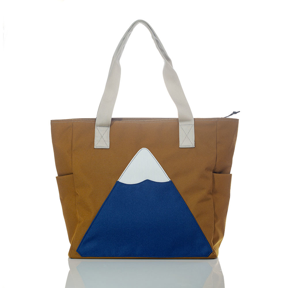 POLER TOTE BAG MOUNT FUJI【復刻版】富士山風格托特包 (附背帶) / 棕