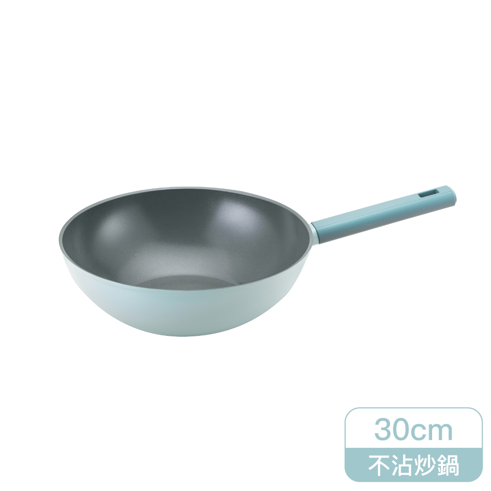 樂扣樂扣ECO BLUE鍛造陶瓷不沾IH炒鍋/30cm(CAW3057IH)