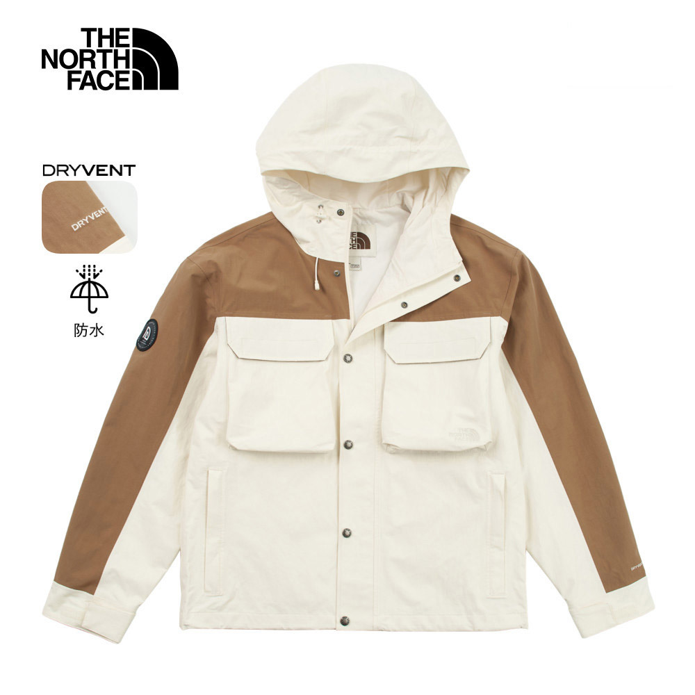 【10/26 12點限時搶購】The North Face北面男款米棕拼接DryVent防水透氣衝鋒衣｜8CAW95R